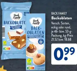 Aldi Süd BACK FAMILY Backoblaten Angebot