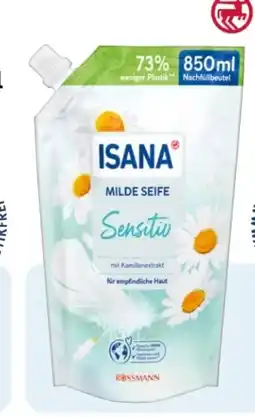 Rossmann Isana Seife im Nachfüllbeutel Angebot