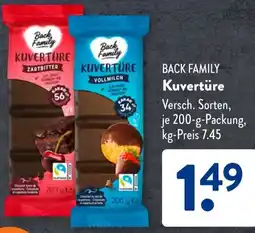 Aldi Süd BACK FAMILY Kuvertüre Angebot