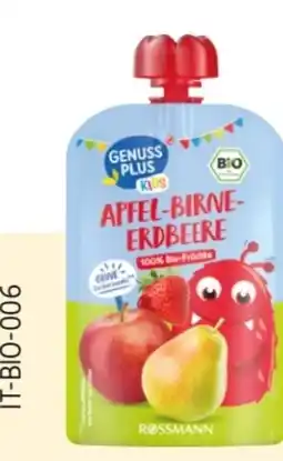 Rossmann Genuss Plus Kids Bio Quetschbeutel Angebot