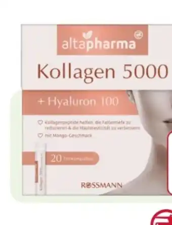 Rossmann Altapharma Kollagen 5000 + Hyaluron 100 Angebot