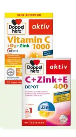 Rossmann Queisser Pharma Doppelherz aktiv Vitamin C 1000+D3+Zink Depot Angebot