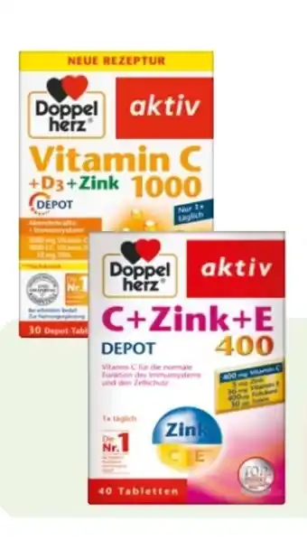 Rossmann Queisser Pharma Doppelherz aktiv Vitamin C 1000+D3+Zink Depot Angebot