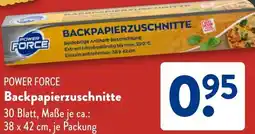 Aldi Süd POWER FORCE Backpapierzuschnitte Angebot