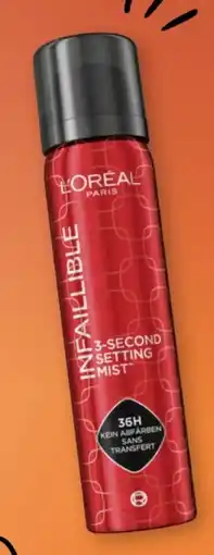 Rossmann L'Oréal Paris Infaillible 3 Second Setting Mist Angebot