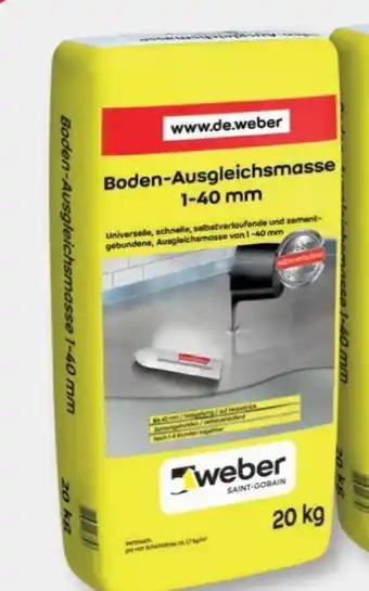 B1 Discount Baumarkt Saint-Gobain Weber Boden-Ausgleichsmasse Angebot