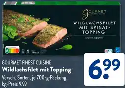 Aldi Süd GOURMET FINEST CUISINE Wildlachsfilet mit Topping Angebot
