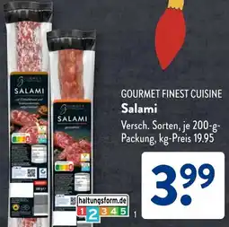 Aldi Süd GOURMET FINEST CUISINE Salami Angebot