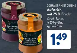 Aldi Süd GOURMET FINEST CUISINE Aufstrich mit 75% Frucht Angebot