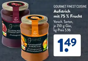 Aldi Süd GOURMET FINEST CUISINE Aufstrich mit 75% Frucht Angebot