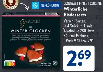 Aldi Süd GOURMET FINEST CUISINE Winterliche Eisdesserts Angebot