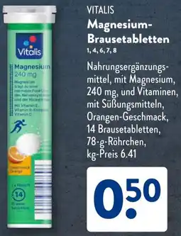 Aldi Süd VITALIS Magnesium Brausetabletten Angebot