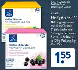 Aldi Süd VITALIS Heißgetränk Angebot