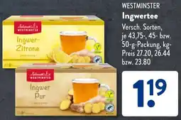 Aldi Süd WESTMINSTER Ingwertee Angebot