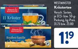 Aldi Süd WESTMINSTER Kräutertee Angebot