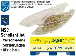 METRO METRO Chef MSC Schollenfilet Angebot