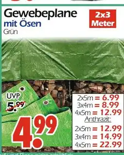 Wreesmann Gewebeplane mit ösen grün Angebot