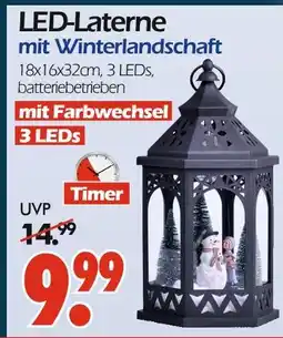 Wreesmann Led-laterne mit winterlandschaft Angebot