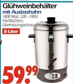 Wreesmann Glühweinbehälter mit auslasshahn Angebot