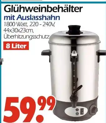 Wreesmann Glühweinbehälter mit auslasshahn Angebot