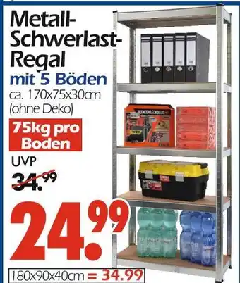 Wreesmann Metall-schwerlast-regal ca. 170x75x30cm Angebot