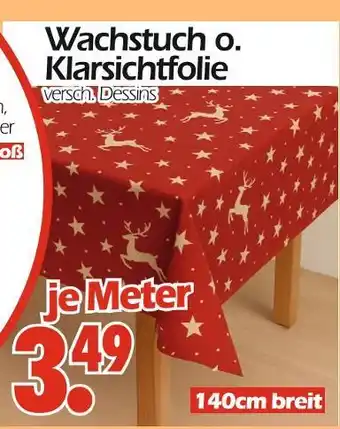 Wreesmann Wachstuch o. klarsichtfolie Angebot