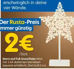 Rusta Rusta stern auf fuß snowflake Angebot