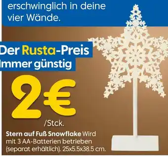 Rusta Rusta stern auf fuß snowflake Angebot