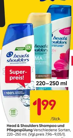 Rusta Head & shoulders shampoo und pflegespülung Angebot