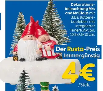 Rusta Dekorationsbeleuchtung mrs and mr claus Angebot