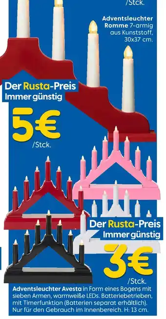 Rusta Adventsleuchter avesta Angebot