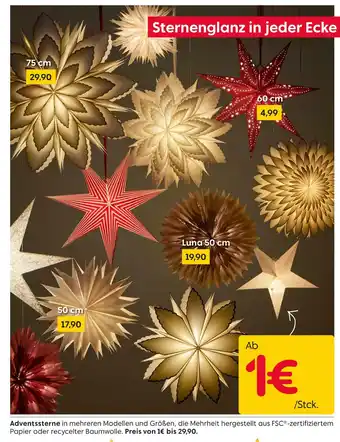 Rusta Adventsstern 75 cm Angebot