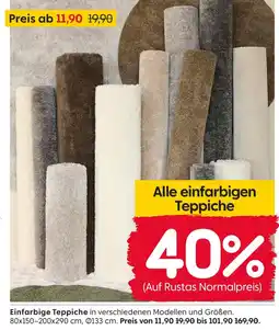 Rusta Einfarbige teppiche Angebot