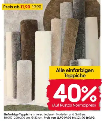 Rusta Einfarbige teppiche Angebot