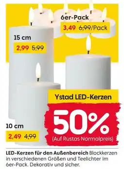Rusta Led-kerzen für den außenbereich blockkerzen Angebot