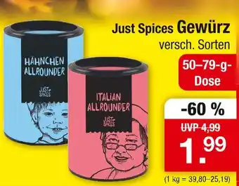 Zimmermann Just spices hähnchen allrounder Angebot