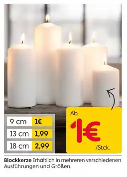 Rusta Blockkerze 9 cm Angebot