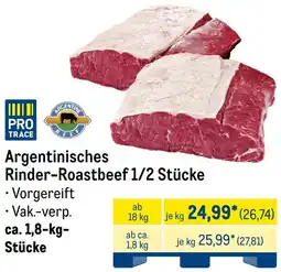 METRO Argentinisches Rinder-Roastbeef 1/2 Stücke Angebot