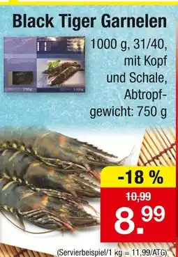Zimmermann Black tiger garnelen Angebot