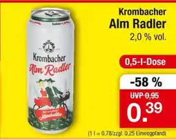 Zimmermann Krombacher alm radler Angebot