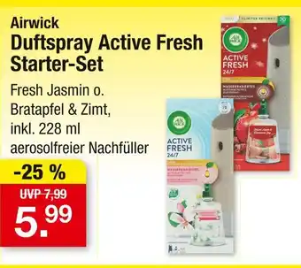 Zimmermann Airwick duftspray active fresh starter-set fresh jasmin Angebot