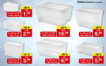 Zimmermann Texbox mit deckel transparent Angebot