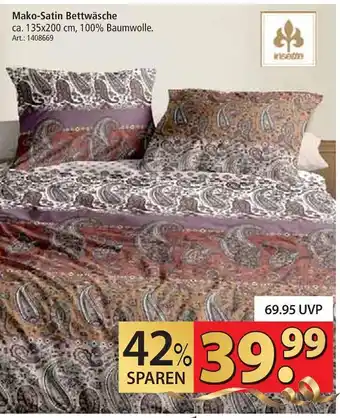 Zurbrüggen Mako-satin bettwäsche Angebot