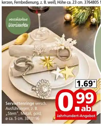 Segmüller Serviettenringe Angebot