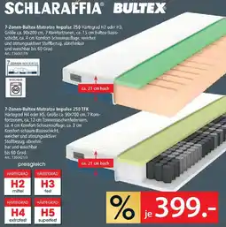 Zurbrüggen Schlaraffia bultex 7-zonen-bultex-matratze impulse 250 härtegrad h2 oder h3 Angebot
