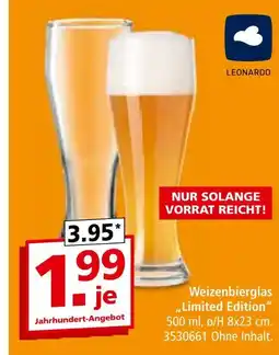 Segmüller Leonardo weizenbierglas „limited edition” Angebot