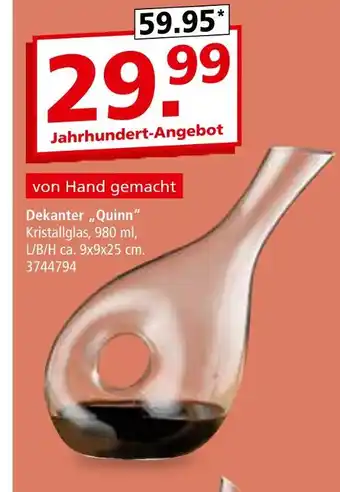 Segmüller Dekanter „quinn” Angebot