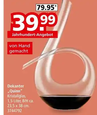 Segmüller Dekanter 'quinn' Angebot