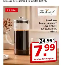 Segmüller Fürstenhof pressfilterkanne andrew Angebot
