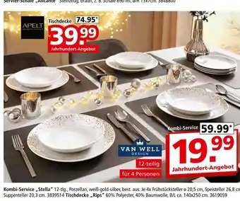 Segmüller Apelt tischdecke „rips“ Angebot